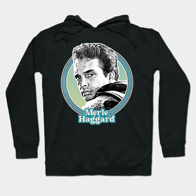 Merle Haggard / Retro Style Country Music Fan Gift Hoodie by DankFutura